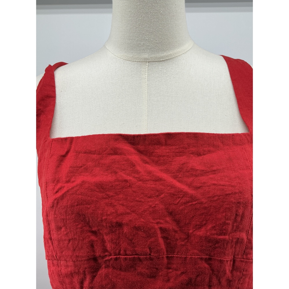100% European Linen Fit & Flare Midi Dress - Picture 4 of 4